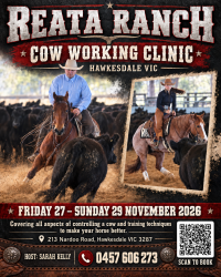 Cow Working Clinic Hawkesdale Vic 27th,28th,29,November 2026