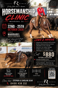 Marrabel, 4 Day Horsemanship Clinic - 22nd - 25th October 2026